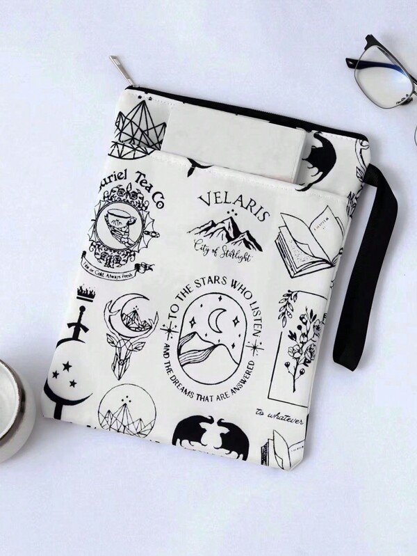 Stylish Zippered Book Sleeve - Waterproof, Washable Fabric With Accessory Pocket - Ideal Gift For Readers Back To School,Back To School,School Supplies