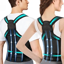 1pc Fall Winter Unisex Invisible Posture Corrector With Shoulder Straps For Sitting And Stretching, Back Support Belt Halloween - Multicolor - View 1