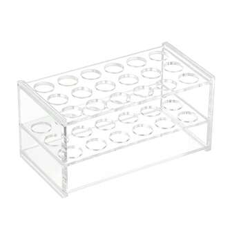 1pc 18 Sockets Acrylic Clear Test Tube Rack Transparent Acrylic Test Holder Rack Centrifuge Tube Holder Labortory Display Stands Lab Supplies 16mm Diameter For Test Tubes Chemistry Laboratory