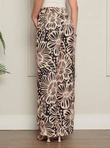 Printed Palazzo Pants - 黑色 - 查看 2