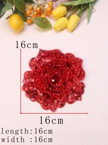 全新手工刺绣 6 层 3D 凸起水晶玫瑰花 DIY 服装、婚纱和礼服饰边