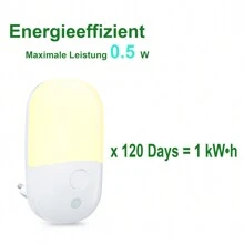 BABYLIYA Veilleuse LED avec capteur de crépuscule à l'aube/capteur de mouvement, 3 niveaux de luminosité, blanc chaud, petite veilleuse en ABS pour l'entrée, la chambre, le couloir, le couloir, l'éclairage nocturne de la salle de bain
