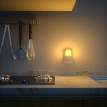 BABYLIYA Veilleuse LED avec capteur de crépuscule à l'aube/capteur de mouvement, 3 niveaux de luminosité, blanc chaud, petite veilleuse en ABS pour l'entrée, la chambre, le couloir, le couloir, l'éclairage nocturne de la salle de bain