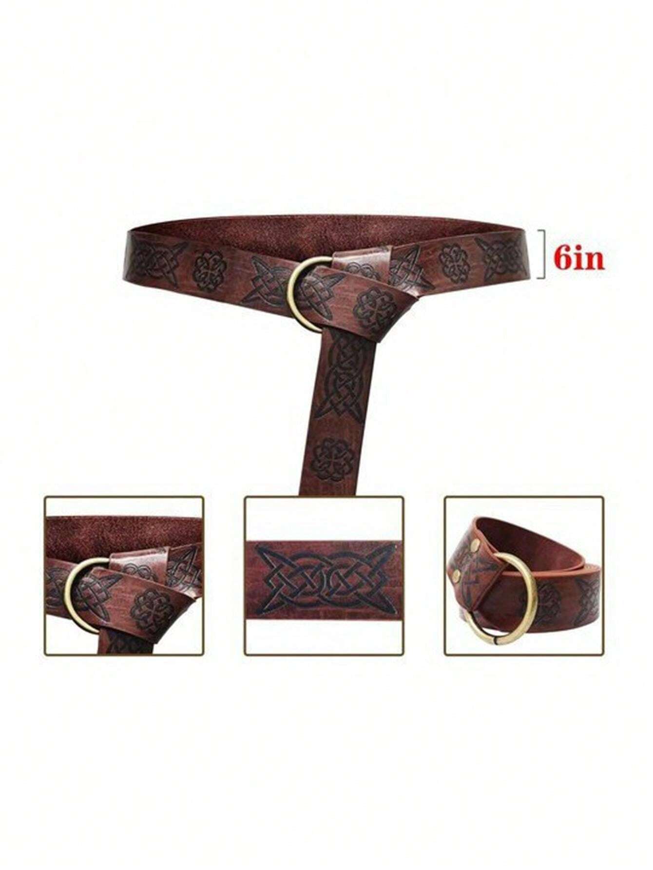 3 Pcs Renaissance Costume Accessories Set Belt Pouch Waist Bag Viking