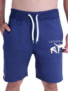 Men's Capoeira Fighter Shorts Personalized With Pockets Bermuda Sweatpants - Màu xanh hải quân - Xem 1