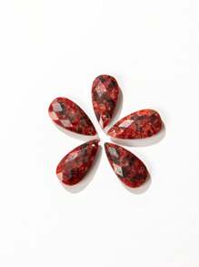 13*24mm/1pc 天然水滴切面散珠，切面扁平水滴形吊坠，DIY 项链吊坠耳环首饰吊坠配件