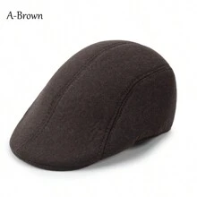 3 Styles Winter Men's Warm Berets Women Retro Thickened Forward Hat Newsboy Caps