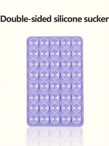 1个40个硅胶双面吸盘，加厚版。手机背吸垫，粘性方形吸盘，超强吸附力，兼容、安卓手机，生日、家人、朋友礼物，手机支架，手机配件