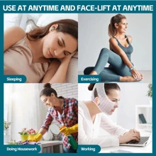 瘦臉瑜珈纖維帶，提拉緊實面部和頭部，粉色