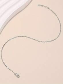 925 银简约个性化基本款脚链夏季海滩脚链手链女士女孩可叠戴脚部首饰 - 腳鍊 - 查看 3