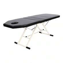 WUPYI Salon SPA Cama De Belleza Tatuaje Ajuste Facial Sillas De Mesa De Masaje Plegables Negro - Negro - Ver 4