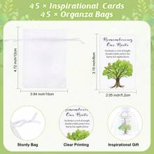 45 Sets Family Reunion Favors Family Tree Keychains With Inspirational Card And Gift Bags, Need To Tear Off The Front Film - Multicolor - View 3