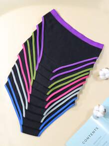 10pcs/Set Women's Cotton Underwear Briefs Panties Soft Breathable Female Lingerie