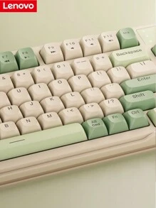 Lenovo 无线机械键盘，三模式连接机械键盘，全键热插拔键盘，RGB背光键盘，PBT彩色键帽，办公键盘，游戏键盘 - 彩色 - 查看 5
