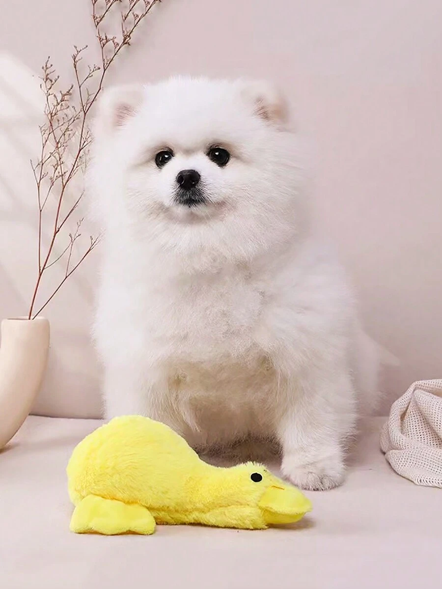 A Plush Toy Of A Little Yellow Duck Pet That Can Make Sounds, A Chew Toy For Dogs, It Is A Cute Little Duck That Your Pet Will Definitely Love