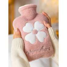 Bolsa de agua caliente llena de agua para mantener el calor en el edredón, compresa caliente para calentar el vientre, bolsa de agua caliente llena de agua, calentador de manos para estudiantes - Multicolor - Ver 6