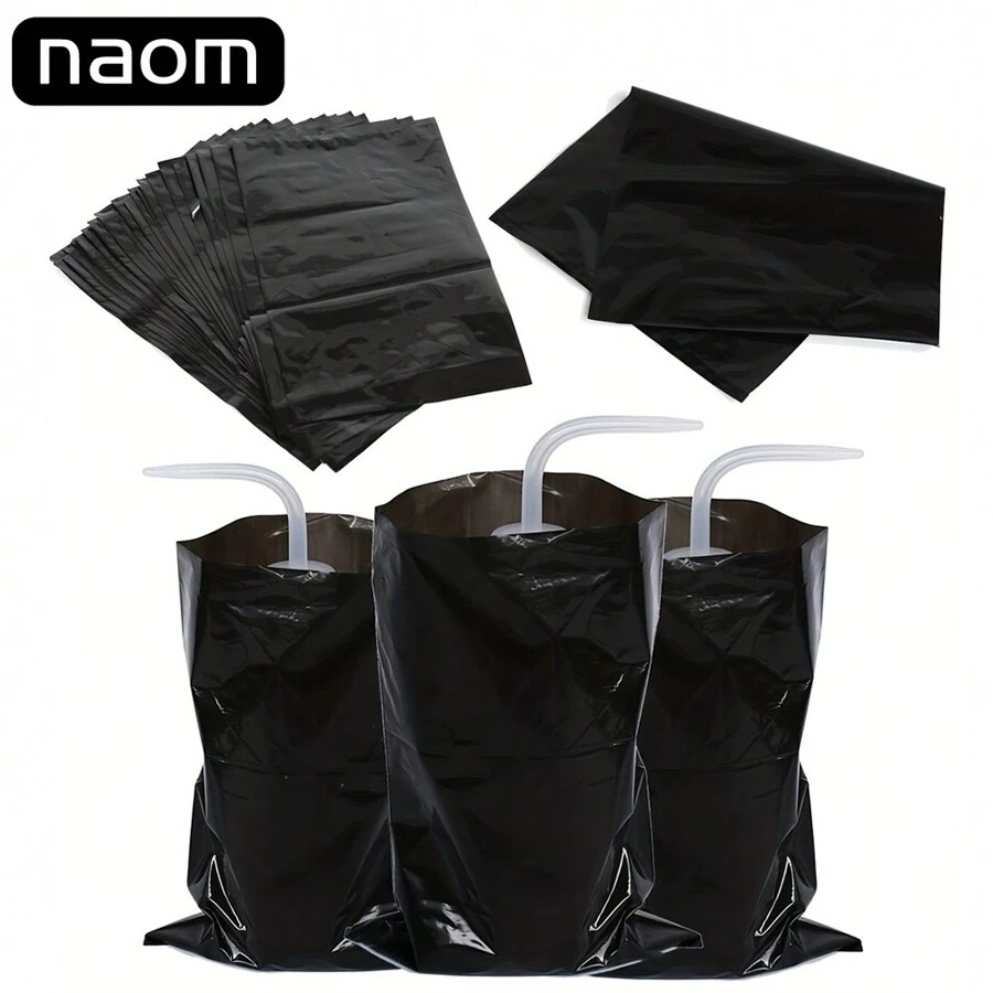 Bộ 100/200 chiếc bao đựng chai vệ sinh hình xăm Naom, bao đựng chai bóp dày, túi vệ sinh hình xăm, bảo vệ chai nhựa, túi chống bụi, vật tư hình xăm, cần thiết cho các studio xăm hình, quà tặng Ngày của Mẹ, khuyến mãi mùa xuân - màu đen - Xem 1