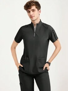 2 Piezas Conjunto de Uniforme Quirúrgico Anti Fluidos Hombre Excelente Calidad ,Pijama Uniforme Antifluidos Hombre Y Conjunto top de manga corta con pantalones