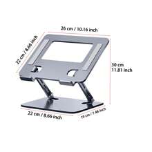 Laptop Stand, Laptop Stand For Desk, Computer Stand For Laptop, Tablet Stand Adjustable Height Notebook Holder, Foldable Portable Laptop Stand Riser, Compatible With 10-15.6 Inch Laptops Tablets, Free Liftingadjustment, Weighing 1.4kg, More Stable And Firmer, (Grey)