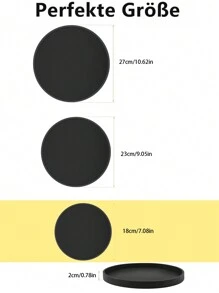 Bathroom Storage Tray, 27cm Silicone Storage Decorative Tray For Countertop, Kitchen Sink And Bathroom For Jewelry, Keys, Candles (Black) - Multicolor - View 14