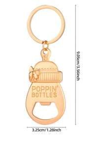 10 件/套牛奶瓶形开瓶器，配有欧根纱袋和感谢卡，适合洗礼礼物、婚礼派对礼物、生日派对礼物、圣诞节 - 金小奶瓶 - 查看 2