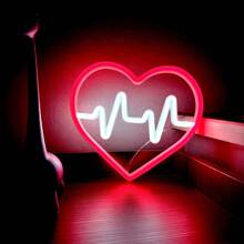 1 Stück Neon Herz-förmiges Dekorationslicht, Neon-Schild Größe 9.64x8.56in/24.5x21.5cm, batterie- oder USB-betriebenes LED-Dekorationslicht für Wand, Zimmer, Zuhause, Feiertage, Heiratsantrag, Geburtstag, Valentinstag, Muttertag, Abschluss, Weihnachten