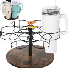 Water Bottle Organizer For  40 Oz Tumbler With Handle, Rotatable  Cup Holder,  Storage For  Cup Accessories - 棕色 - 查看 1