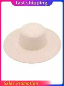 1 件女士法式优雅软呢帽，秋冬纯色复古帽子，适合日常穿着、外出和购物万圣节 - 彩色 - 查看 8