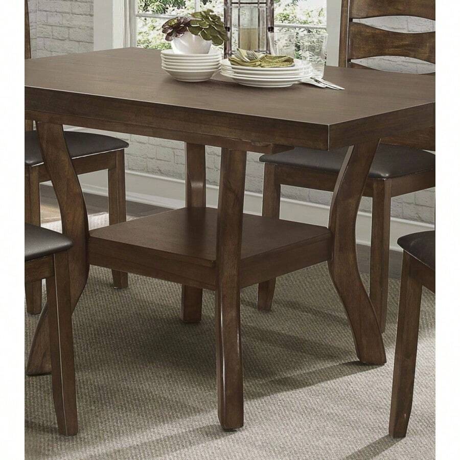 Transitional Dining Room Furniture 5pc Dining Set Table W SelfStoring