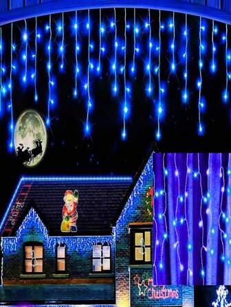 SERIE CASCADA 100 LUCES LED 4 METROS DE LARGO, DECORACION, NAVIDAD, FIESTAS, ADORNOS NAVIDEÑOS, ARBOL,