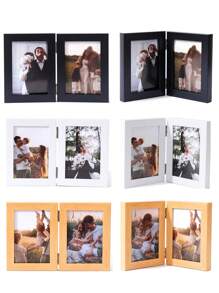 1 khung ảnh bản lề gấp 4x6, khung ảnh gấp với kính Acrylic, màn hình để bàn dọc, đồ trang trí văn phòng tại nhà, quà tặng Giáng sinh, ngày lễ tình nhân, năm mới - Nhiều màu - Xem 1
