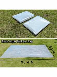 1 szt. 250*150 cm Duża torba na balony świąteczne, przezroczysta plastikowa torba do przechowywania, wielokrotnego użytku wytrzymała torba transportowa na balony na choinkę, Boże Narodzenie