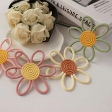 1 pièce Jouet de dentition en silicone pour bébé, Forme de fleur, Facile à nettoyer et à stériliser à haute température, Convient à une utilisation quotidienne