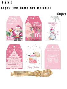 Pink Christmas Cute Snowman Christmas Tree Party Gift Decoration Ornament - Multicolor - View 4