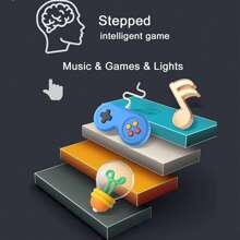 节奏大师速度 - 手持式益智按压玩具发光感官烦躁玩具快速推动游戏教育节奏游戏机适合儿童成人 - 彩色 - 查看 3