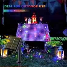 Solar Powered Fairy Lights Solar Rope Lights,Waterproof 99FT 300LED Outdoor Solar String Lights With 8 Lighting Modes For Party Garden Yard Home Holiday Tree Decoration, Pure White - 20m彩光 - 查看 6