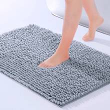 Bathroom Rug Kit 40x60 Non-Slip Microfiber Polka Dots Pasta Luxury Various Colors - 灰色 - 查看 3