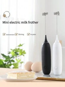 1入組無線電動泡沫機&蛋打器&咖啡攪拌器,適用於家用廚房烘焙工具 - 黑色 - 查看 3