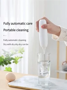 1入組無線電動泡沫機&蛋打器&咖啡攪拌器,適用於家用廚房烘焙工具 - 黑色 - 查看 4