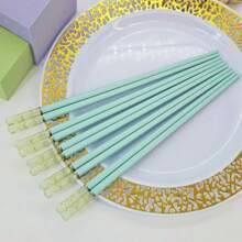 1/5 Pairs Reusable Pink Cherry Blossom Amber Chopsticks, Green Cherry Blossom Amber Chopsticks, Asian Style Dining, Kitchen Utensils For Home, Fast Food, Sushi, Ramen,Kitchen,Christmas Gift - Multicolor - View 8