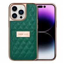 Ốp lưng điện thoại bằng da PU thêu có khe cắm thẻ mạ điện tương thích với iPhone - Nhiều màu - Xem 24