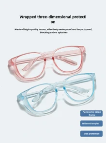Glazzy New Pink Pollen Mirror Fashion Male And Female Personalized 400 Flat Light Mirror Anti-Fog Protection Glasses Halloween Sport Style And Suit For Hoodies Tracksuit Girlfriend Boyfriend Gifts And Skiing Easy Comfort Casual Outfits Outdoor Cycling Glasses For Summer Beach Vacation, Outdoor, Travel