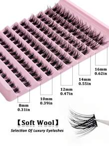 Rikuaild 120 PCS 8-16mm Individual Lashes Extensions Crossed Wispy Natural Look Lashes Fluffy Soft Cluster Lashes - D - View 3