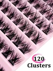 Rikuaild 120 PCS 8-16mm Individual Lashes Extensions Crossed Wispy Natural Look Lashes Fluffy Soft Cluster Lashes - D - View 6