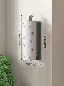 Giá treo khăn giấy nhà bếp, Giá treo giấy cuộn tủ bếp gắn keo, Lưu trữ màng bọc thực phẩm, Khăn lau không cần khoan - Nhiều màu - Xem 12