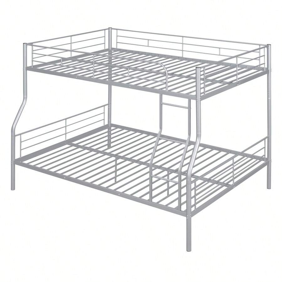 Full XL Over Queen Metal Bunk Bed, Sliver SHEIN USA