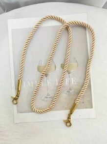 PU Leather Braided Rope Handles For Handbag Shoulder Bag Strap Handmade Bag DIY Accessories Alloy M - Gold - View 4