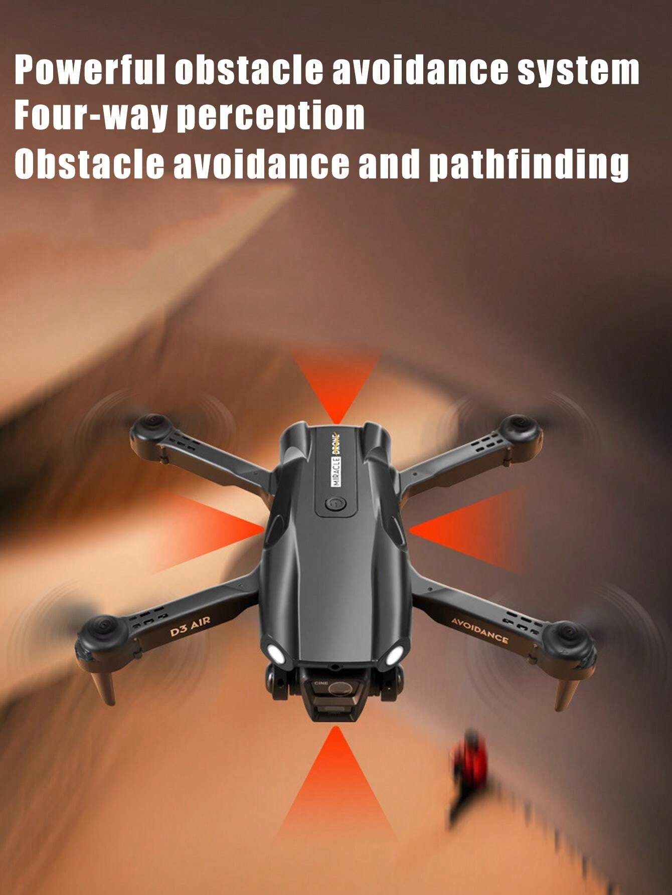 D3 Foldable Drone, 1800mAh Battery Life, Equipped With Dual High