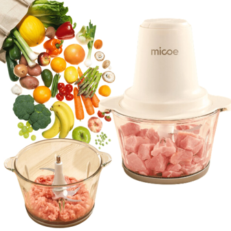 1pc Electric Household Meat Grinder, Electric Grinder With Stainless Steel Blades, Adjustable Speed, For Mixer Meat, Vegetables, Dumplings And Baby Food