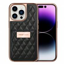 Ốp lưng điện thoại bằng da PU thêu có khe cắm thẻ mạ điện tương thích với iPhone - Nhiều màu - Xem 31